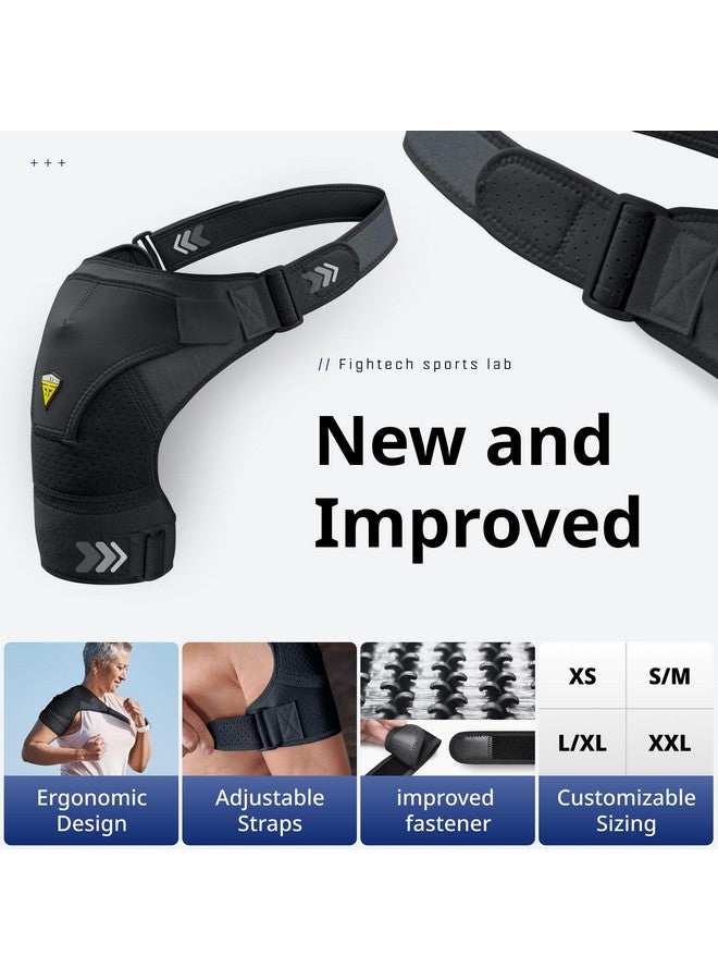 FIGHTECH Shoulder Brace for Women & Men | Support for Torn Rotator Cuff & Other Shoulder Injury - Ac Joint, Dislocated, Separated, Frozen Shoulder | Neoprene Compression Wrap | by FIGHTECH (BLK, S-M) - Image 5
