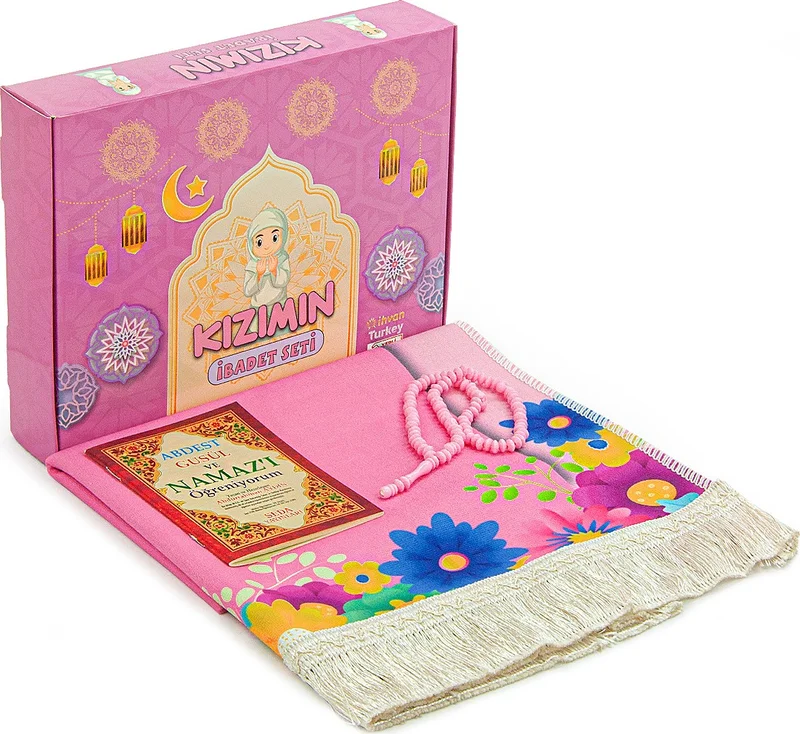 İhvan Online My Daughter's Prayer Set - First Step to Prayer Set - Pink