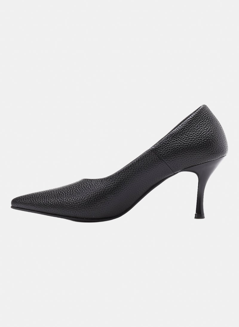 ICE CLUB Women's Pointed Toe Heel – Pebble-Grain Textured - Image 4