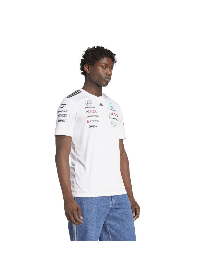 adidas مير در جيسوي رم أبيض جيرسي موتورسبورت للرجال XS - Image 4