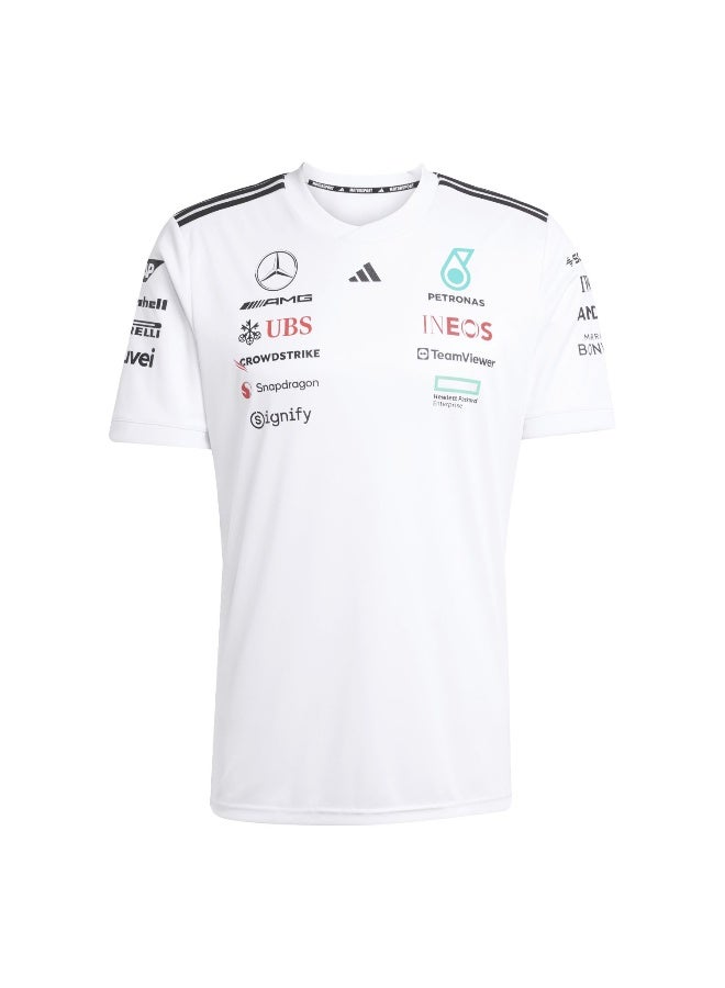 adidas مير در جيسوي رم أبيض جيرسي موتورسبورت للرجال XS - Image 1