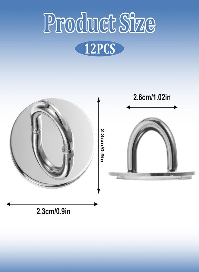 Apausvcm 12 Pcs Phone Charm Hook, Metal Round Phone Charm Holder Adhesive Finger Grip for DIY Hanging Supplies (Silver) - Image 2