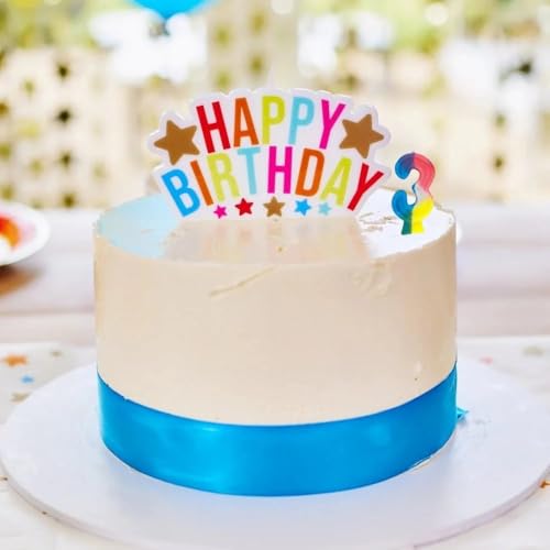 Unique Party Vibrant Number "3" Rainbow Birthday Candle - 2.75" (1 Pc) - Perfect for Memorable Second Birthday Celebrations - Image 3