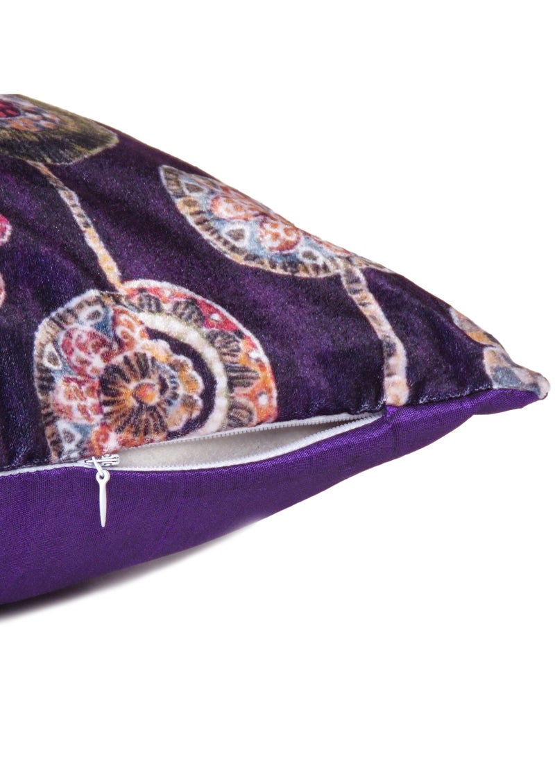 ريارا غطاء وسادة مخملي مزخرف مزهر وغطاء وسادة لغرفة المعيشة وديكور المنزل وغرفة النوم مجموعة من قطعتين  - Image 3