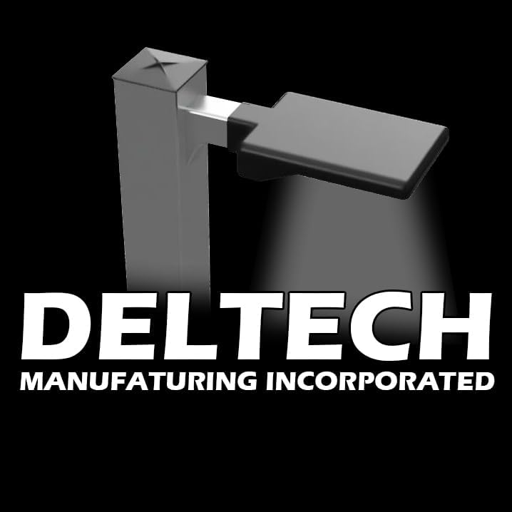 Deltech Manufacturing غطاء قمة عمود إضاءة مربع 5" - بلاستيك أسود - Image 4