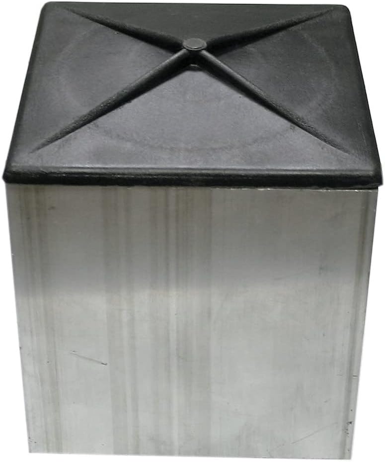 Deltech Manufacturing غطاء قمة عمود إضاءة مربع 5" - بلاستيك أسود - Image 3