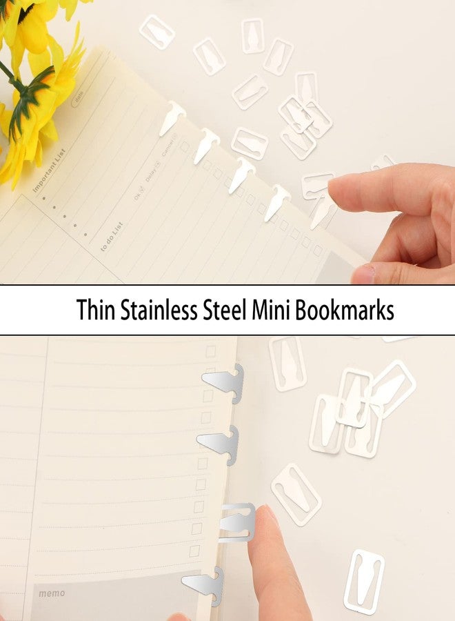 DREMISI Book Line Markers, DREMISI 50 Pieces Metal Book Darts Book Page Markers Brass Bookmarks Silver Bookmark Clips Thin Line Bookmarks Book Annotation Supplies for Women Men Teachers Students Book Lovers - Image 4