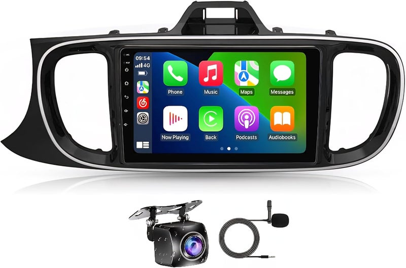Vierex Fit Kia Pegas Car Stereo Kia Pegas Android Screen 2017-2025 With Apple Carplay Android Auto Wireless WiFi DSP FM&AM BT AHD Camera Included Fast Interface (2+32GB Carplay 4CORE) - Image 1