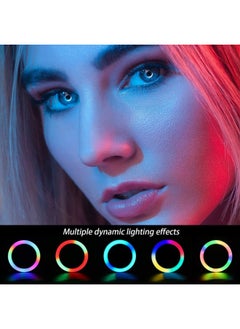 General E-commerce 12-inch RGB Lights 10-inch 26cm Fill Lights Beauty Lights Selfie Photography Lights Anchor Live Lights-Color:26cm Ring Light RGB + Gimbal + Hose Phone Clip +19cm Desktop Bracket + Bluetoo  - Image 3