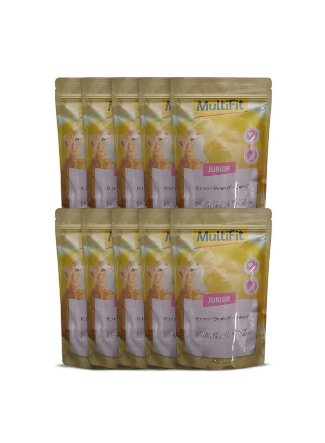 مالتي فيت جونيور كات جيلي ديو فيش آند كلاسيك ميكس كيس 100 جرام باللحمه - Image 1