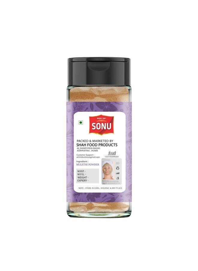 Sonu Organic Mulethi Powder For Face, Eating (100 Gram) Jar Pack,licorice powder,Yashtimadhu Powder - Image 2