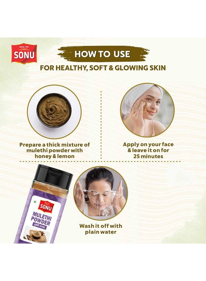 Sonu Organic Mulethi Powder For Face, Eating (100 Gram) Jar Pack,licorice powder,Yashtimadhu Powder - Image 4
