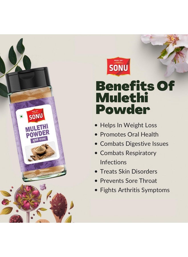 Sonu Organic Mulethi Powder For Face, Eating (100 Gram) Jar Pack,licorice powder,Yashtimadhu Powder - Image 3