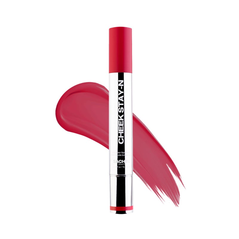 Sacheu Cheek STAY-N Liquid Blush for Cheeks â€” High Pigment, Buildable, Lightweight Cream Blush for Dewy & Radiant Flushed Cheeks â€” Long-lasting & Cruelty Free, I'm Flirty - Image 1