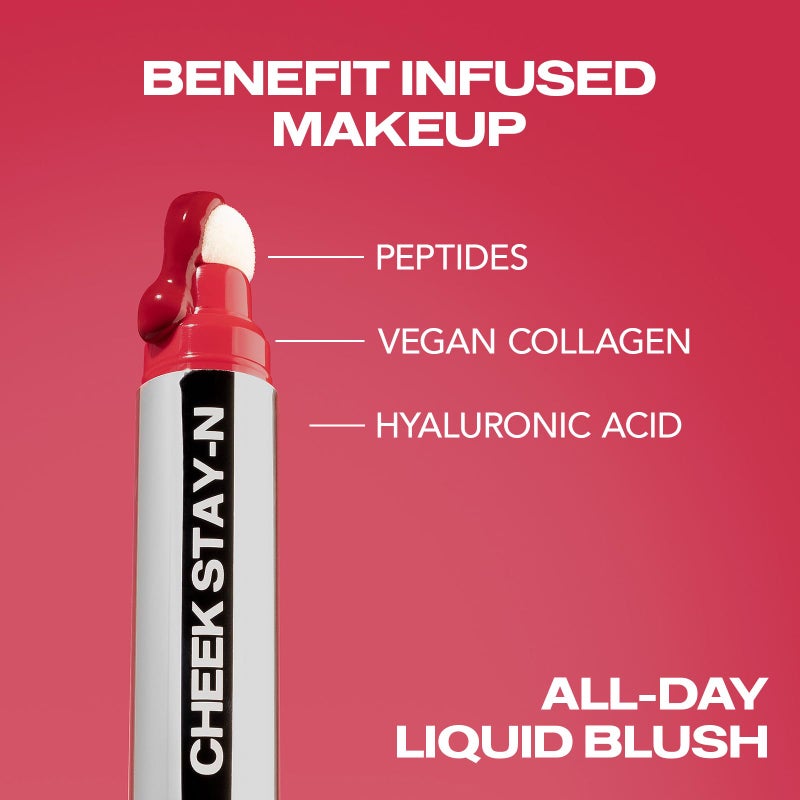 Sacheu Cheek STAY-N Liquid Blush for Cheeks â€” High Pigment, Buildable, Lightweight Cream Blush for Dewy & Radiant Flushed Cheeks â€” Long-lasting & Cruelty Free, I'm Flirty - Image 4