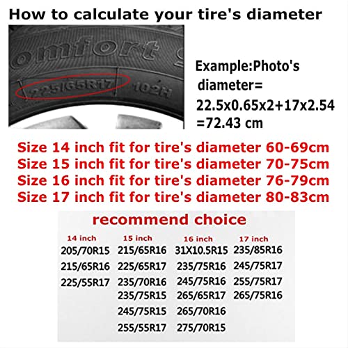 Delerain Dog Paw Print Spare Tire Covers Waterproof Dust-Proof Spare Wheel Cover Universal Fit for, Trailer, RV, SUV, Truck and Many Vehicle (17 Inch for Diameter 31"-33") - Image 3