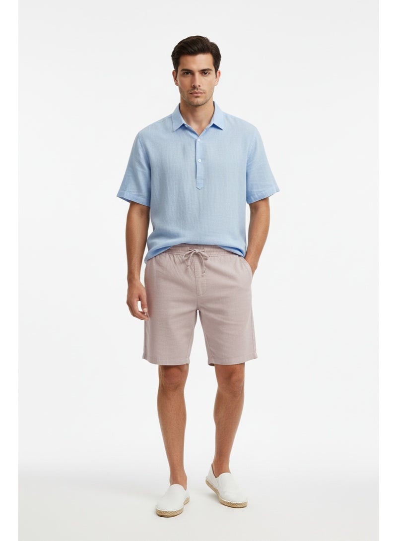 فرنش كونكشن شورت كتان برباط - Image 1