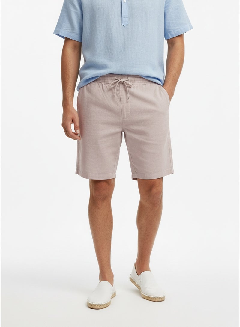 فرنش كونكشن شورت كتان برباط - Image 2