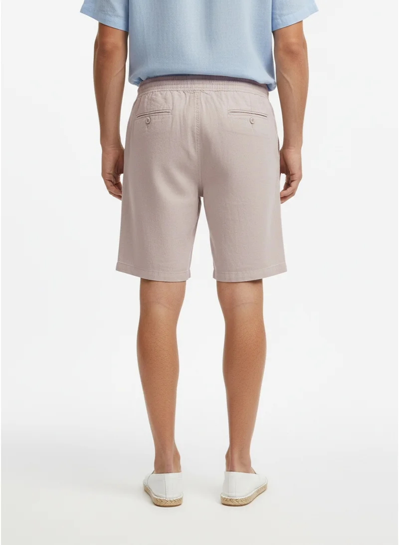 فرنش كونكشن Drawstring Linen Shorts