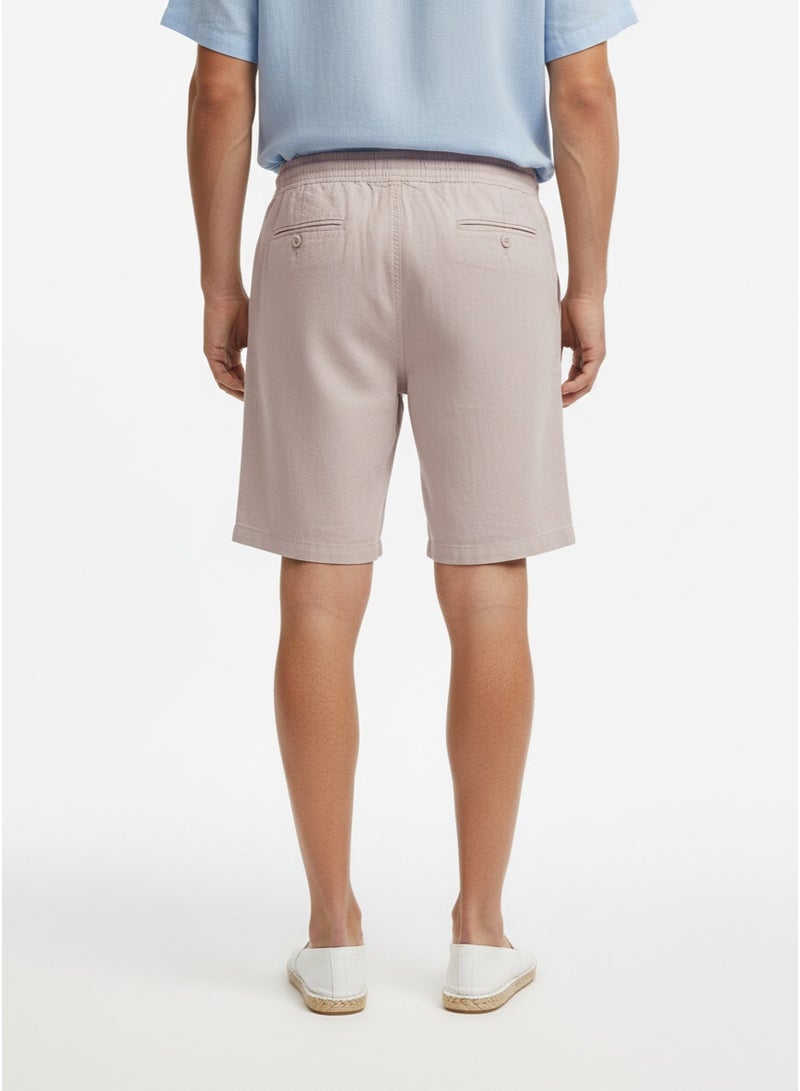 فرنش كونكشن شورت كتان برباط - Image 3