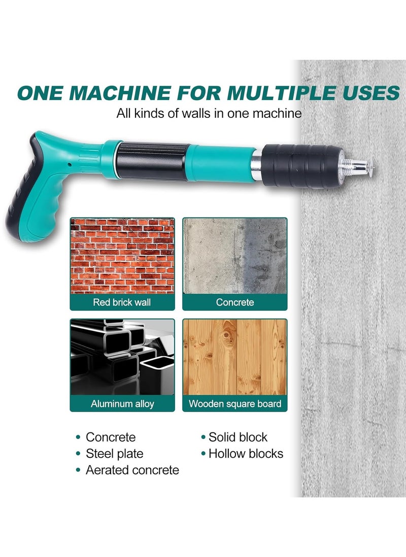 Generic Concrete Nail Gun with 20 Nails, 5 Speed Adjustable Manual Steel Nail Gun Tool, Wall Mounting Power Tool, Portable Concrete Nail Gun  - Image 5