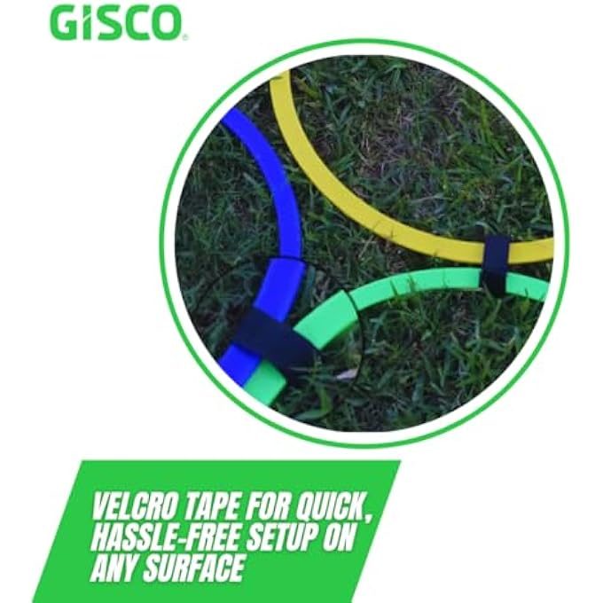 GISCO Plastic Agility Speed 18" Ring Ladder Set - Agility Footwork Training And Speed Hurdles Ladder Fitness Equipment, Sports, Workout Home Gym, For Kids And Adults | Set Of 12 Rings | Multicolour - Image 5