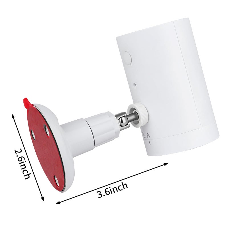 ALERTCAM حزمة 2 حامل لاصق للجدار لكاميرا Stick Up وكاميرا Outdoor Plus، قاعدة قابلة للتعديل بزاوية 360 درجة بدون براغي لكاميرتك المراقبة، طريقتان للتثبيت بدون حفر - Image 3