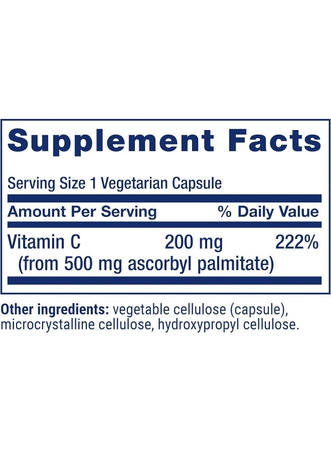 Life Extension Ascorbyl Palmitate 500mg Capsules for Adults - Image 3