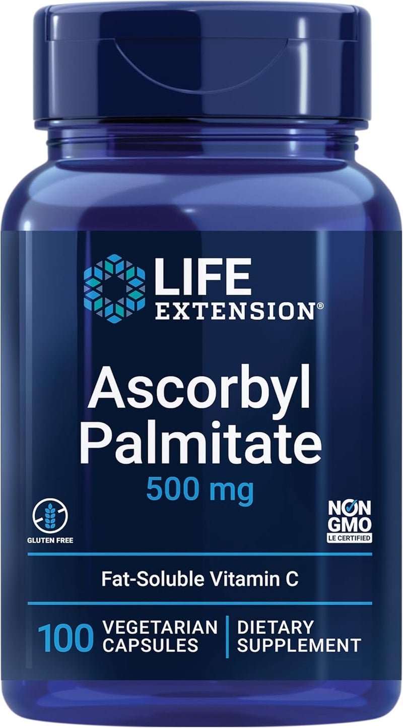 Life Extension Ascorbyl Palmitate 500mg Capsules for Adults - Image 1