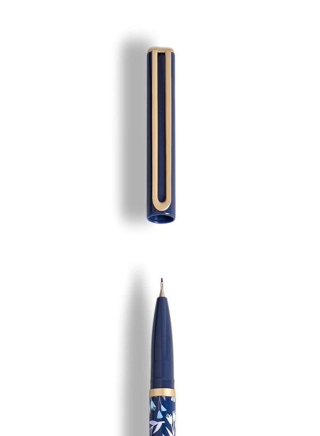 U Brands Navy Floral Spiral Bound Journal and Pen Set, Gold-Tone Hardware, 2 Pieces - Image 4