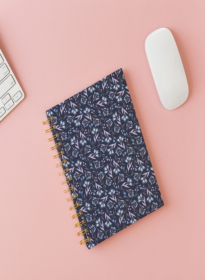 U Brands Navy Floral Spiral Bound Journal and Pen Set, Gold-Tone Hardware, 2 Pieces - Image 5