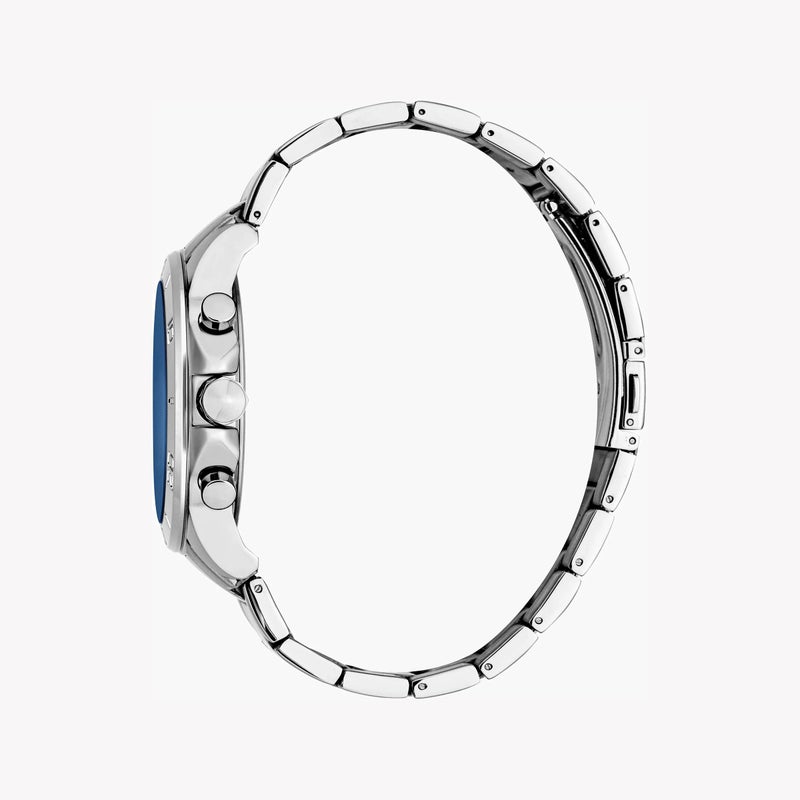 جاست كافالي جاست كافاللي ALLURE - ساعة رجال أنيقة مصنوعة من الفولاذ الفضي مع واجهة زرقاء - Image 2