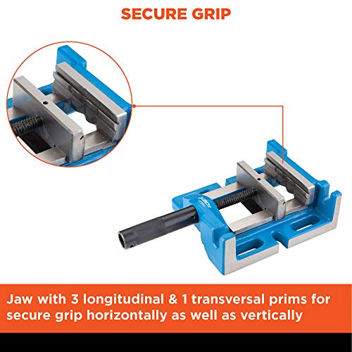 GROZ Drill Press Vice with 3 Mounting Options| Ideal for use with Drill Stands, Bench Drills & Drill Presses| All Axes Drilling| Jaw Width: 100 mm |Jaw Opening: 88 mm| Jaw Depth: 30 mm| DPV/UG/3/100 - Image 3