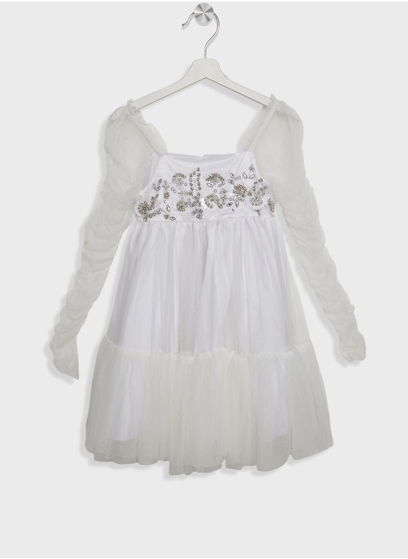 Bardot Junior Kids Embry Tulle Midi Dress  - Image 1