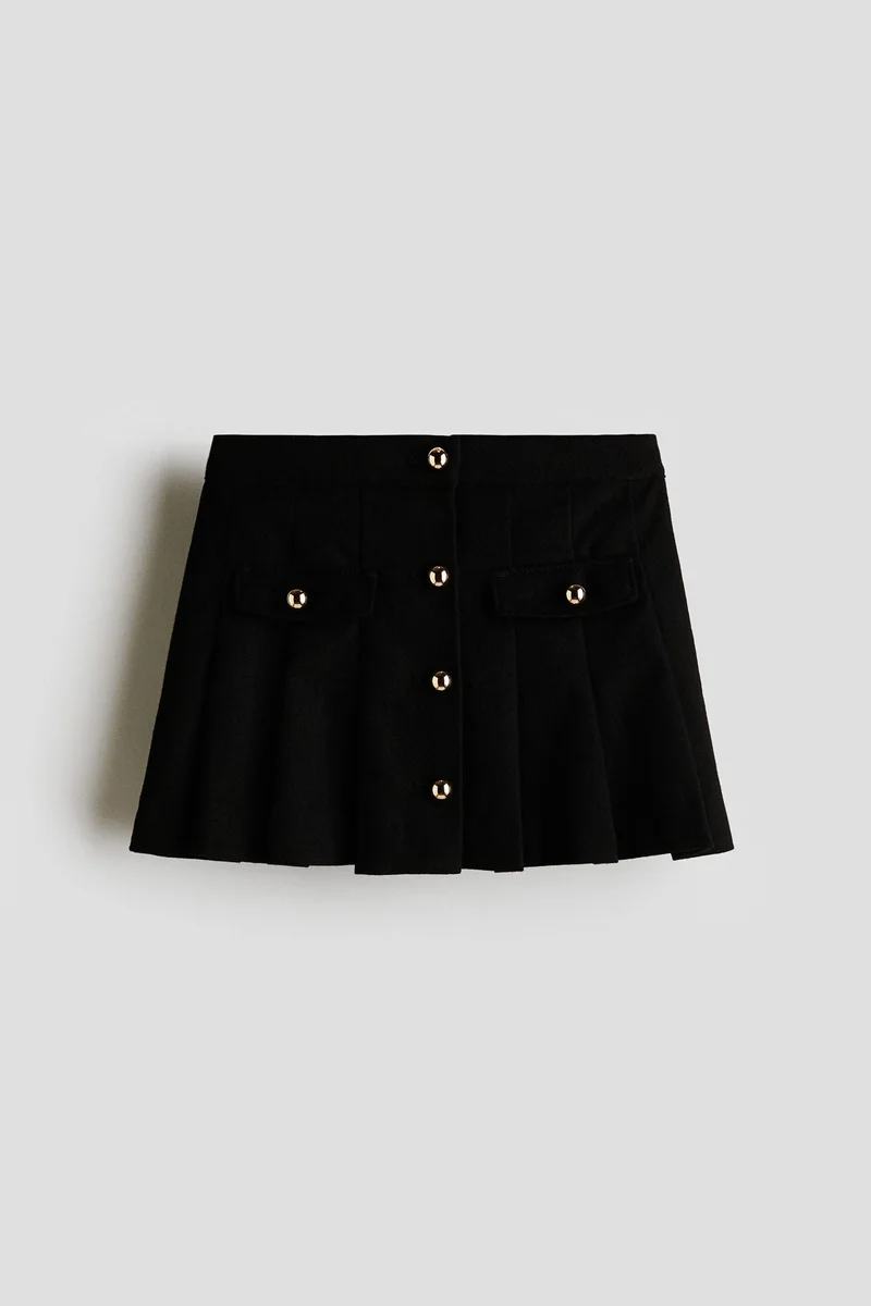 H&M Pleated flannel skirt