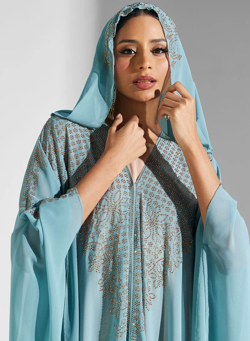 Khizana Embellished Detail Abaya