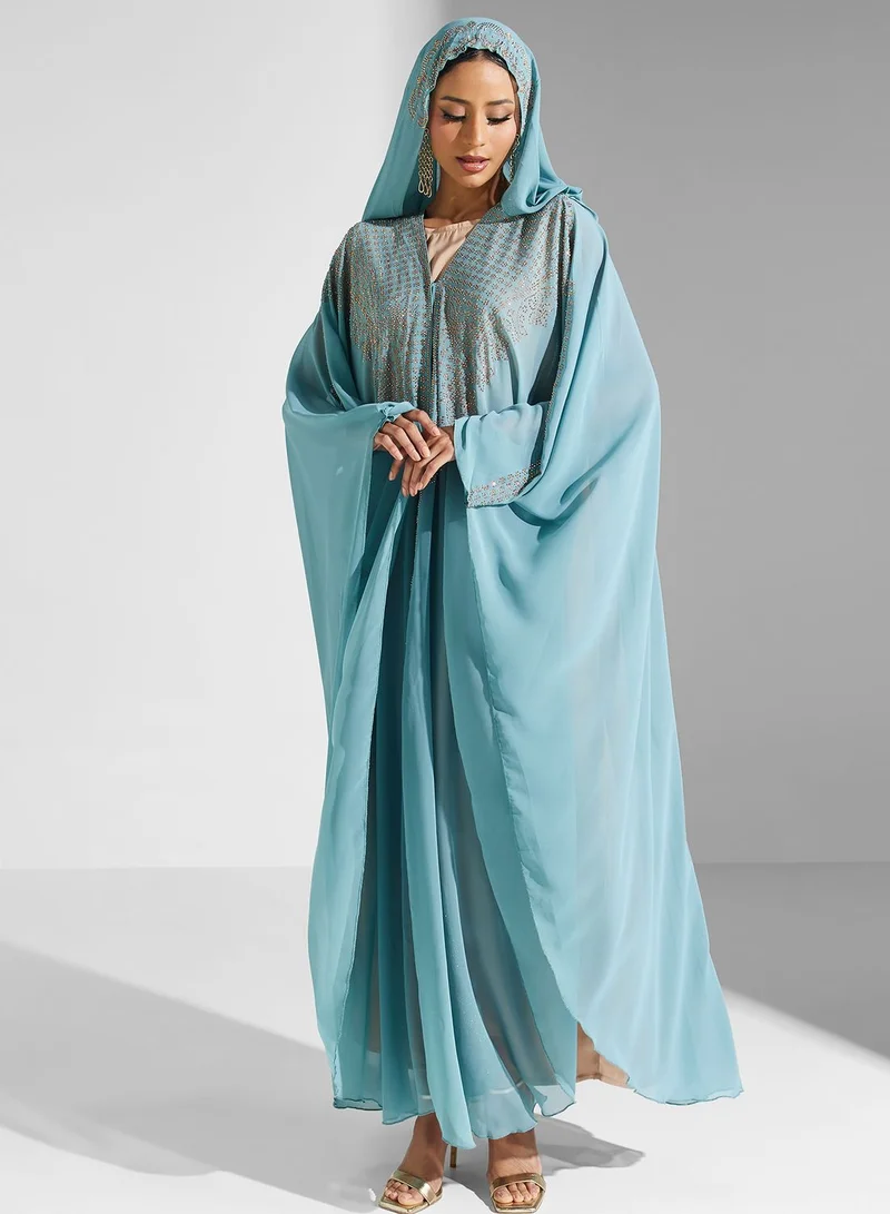 Khizana Embellished Detail Abaya