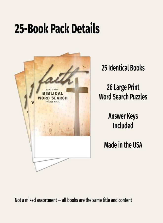 ZOCO - Large Print Bible Word Search Puzzle Books - 25 Pack - Easy-to-Read Christian Word Find - Bulk Activity Books for Seniors, Nursing Homes, Church Groups - Image 2