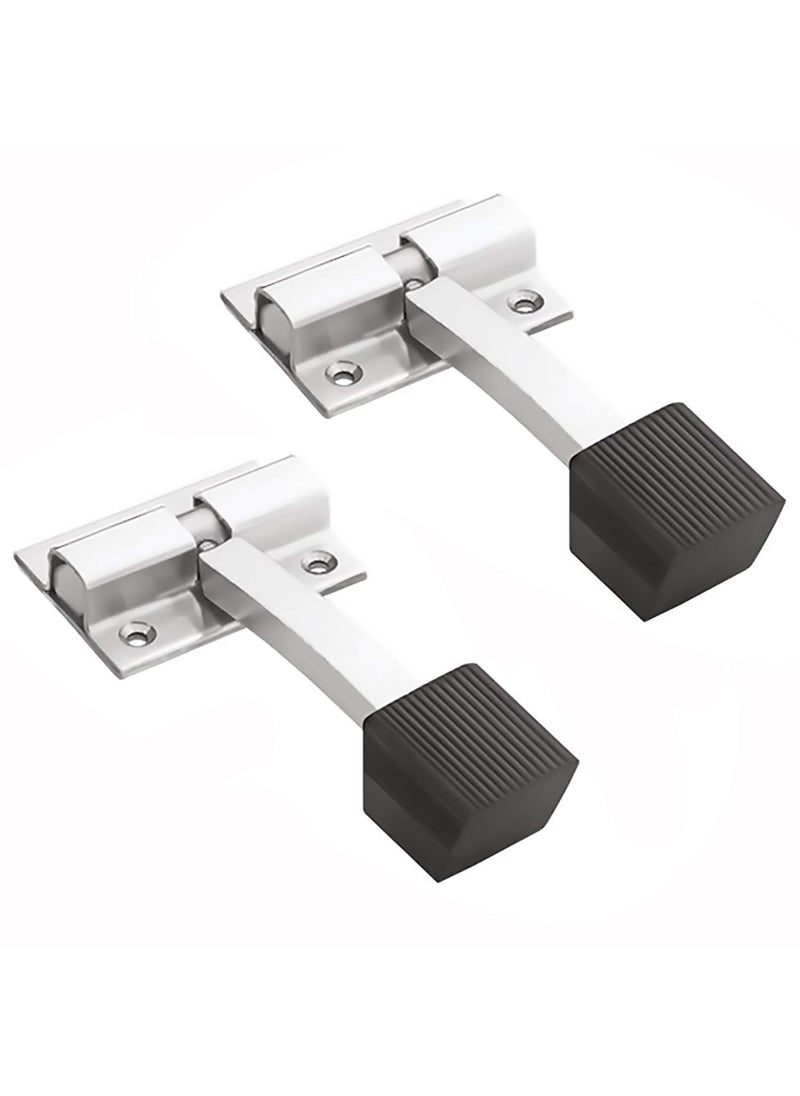 Atlantic Atlantic Stainless Steel Door Stopper Single Glossy Finish Pack of 2 Piece  - Image 1