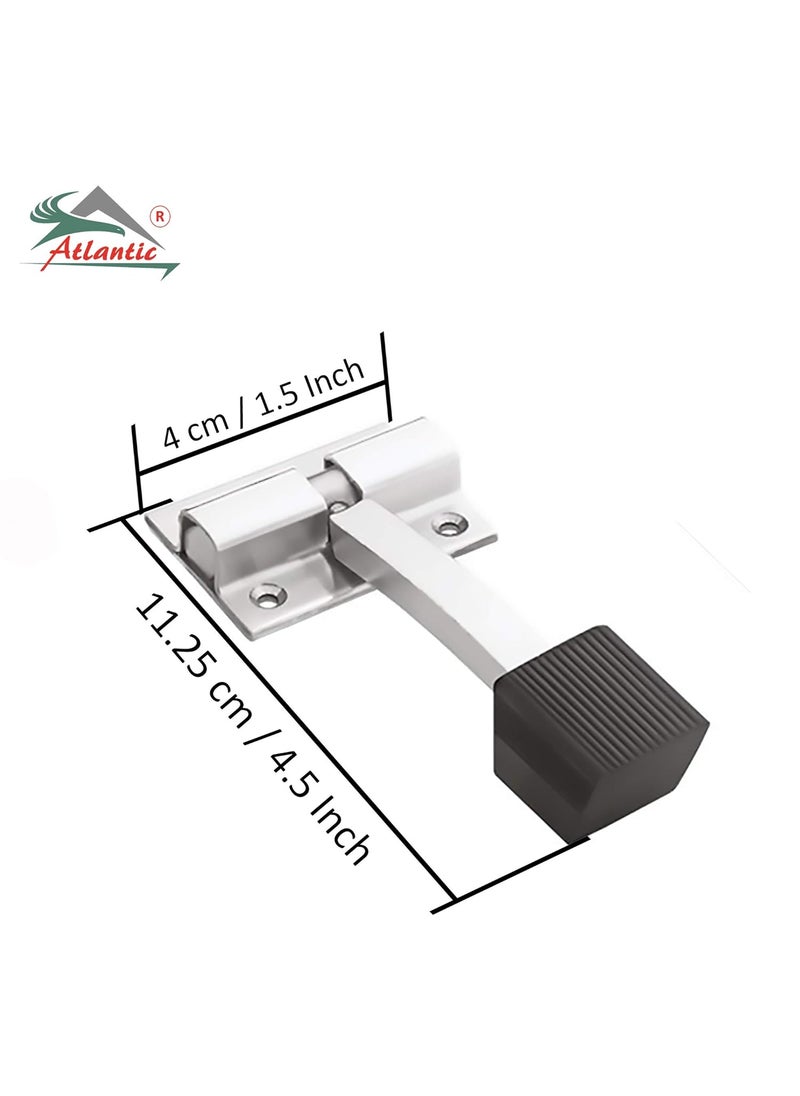 Atlantic Atlantic Stainless Steel Door Stopper Single Glossy Finish Pack of 2 Piece  - Image 3