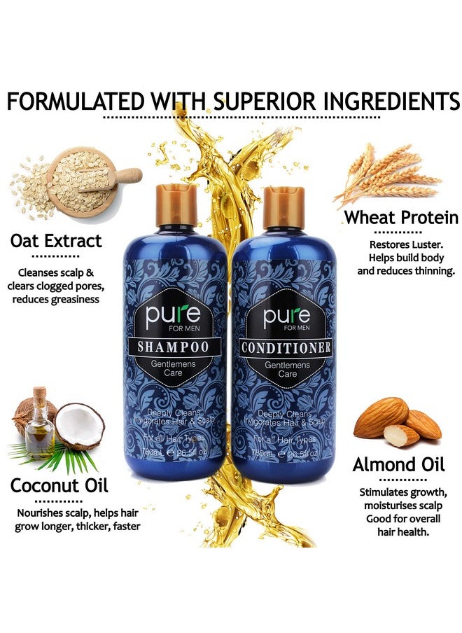 Rachelle Parker Natural Mens Shampoo And Conditioner Set For Men Daily Hair Care. 1 Pure Shampoo Conditioner For Men For Deep Cleansing Itchy Scalp Care Strengthen And Invigorate Hair & Scalp.  - Image 4