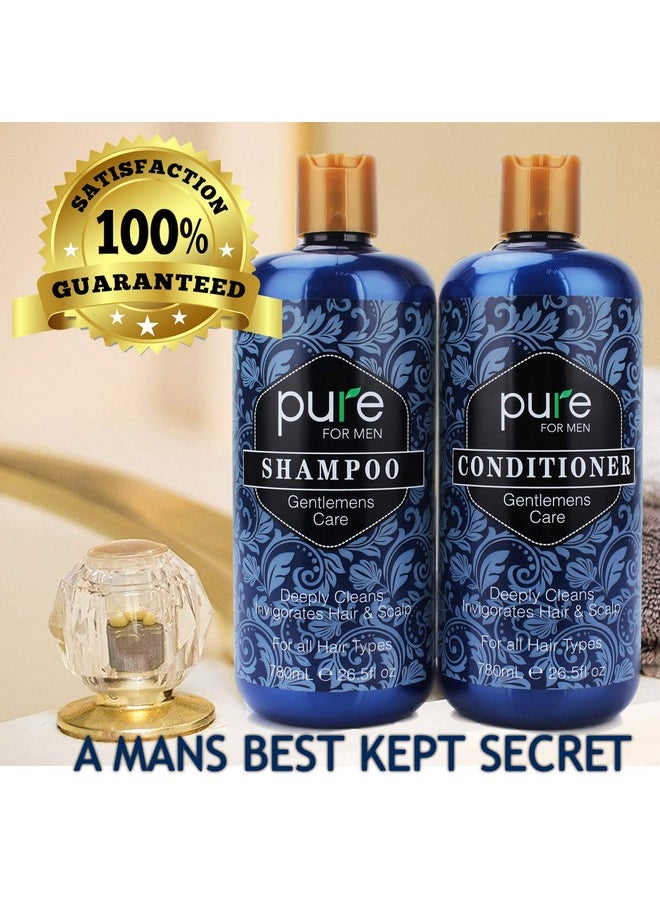 Rachelle Parker Natural Mens Shampoo And Conditioner Set For Men Daily Hair Care. 1 Pure Shampoo Conditioner For Men For Deep Cleansing Itchy Scalp Care Strengthen And Invigorate Hair & Scalp.  - Image 5