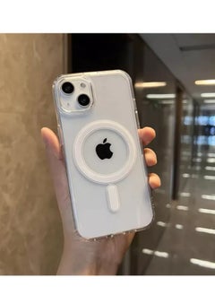 Ten tech Magnetic Clear Case Designed for iPhone 14 plus– Compatible with MagSafe Charger, Support Magnetic Car Mount Wireless Charging, Soft Press Buttons Scratch Resistant – ten tech