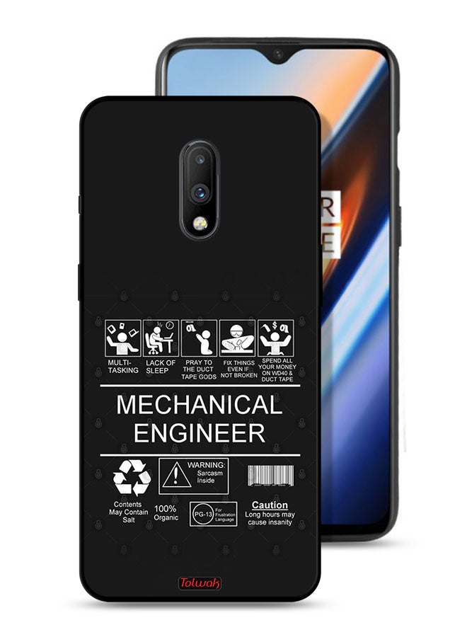 Tolwak OnePlus 7 Protective Case Cover Mechanical Engineer Sticker - Image 1