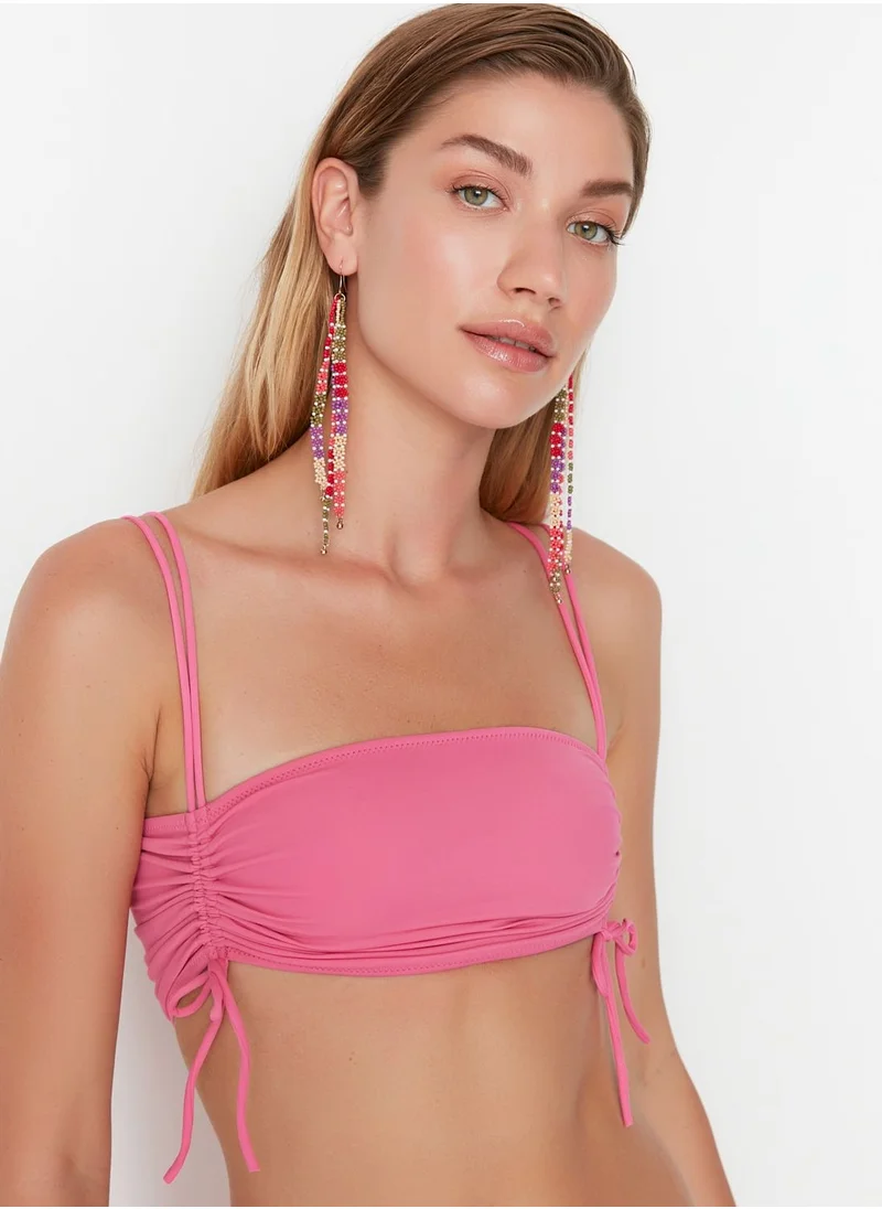 trendyol Ruched Detail Bikini Top