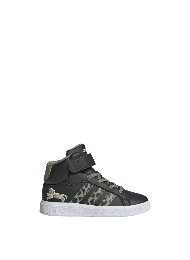 اديداس adidas Grand Court Mid Lionking K Grey Sportwear Shoes 10K