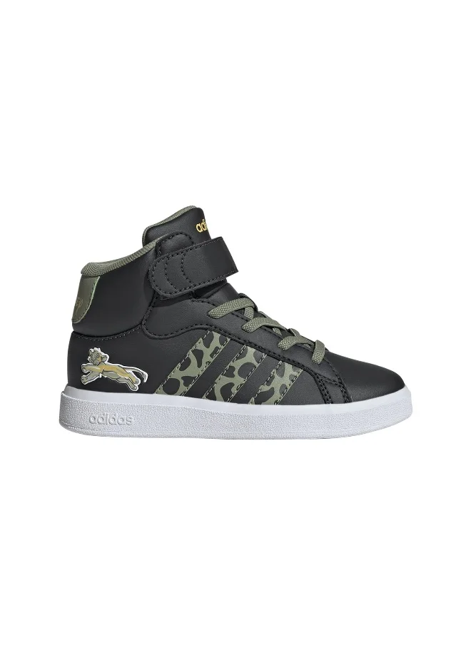 اديداس adidas Grand Court Mid Lionking K Grey Sportwear Shoes 10K