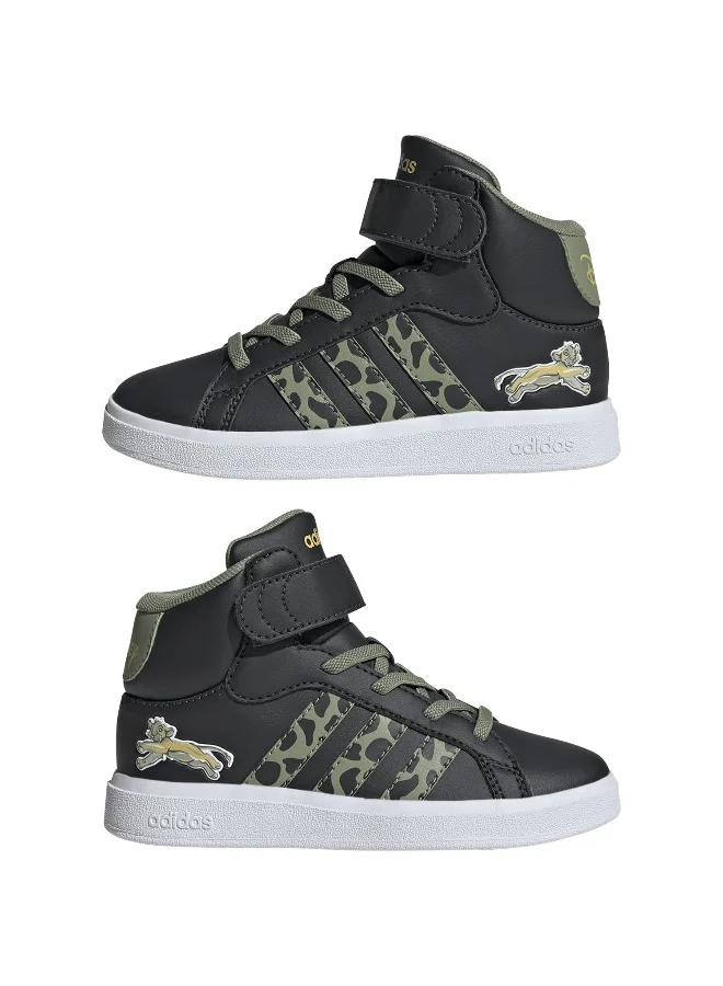 Adidas Grand Court Mid Lionking K Grey Sportwear Shoes 10K
