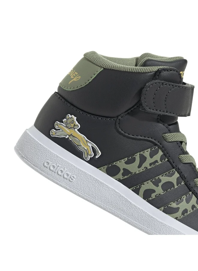 Adidas Grand Court Mid Lionking K Grey Sportwear Shoes 10K