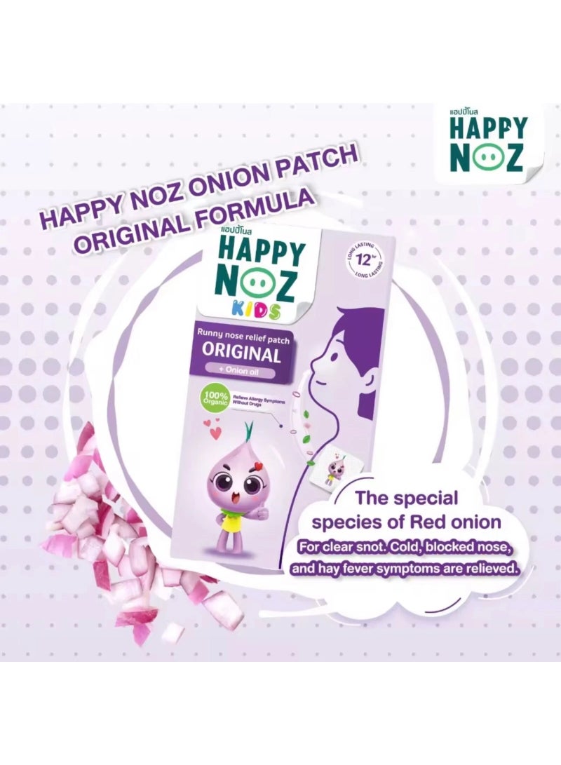 Happy Noz Organic Nasal Patch for Kids | Onion Oil + Lavender, Peppermint, Eucalyptus | Relieve Blocked Nose, Cold, Allergies (6 Patches) - Image 5